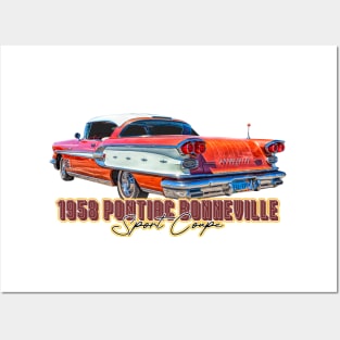 1958 Pontiac Bonneville Sport Coupe Posters and Art